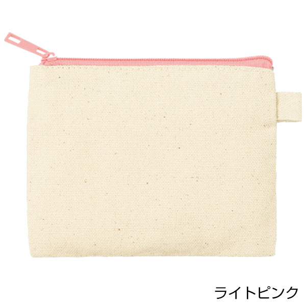 カラーファスナーキャンバスフラットポーチ(SS)