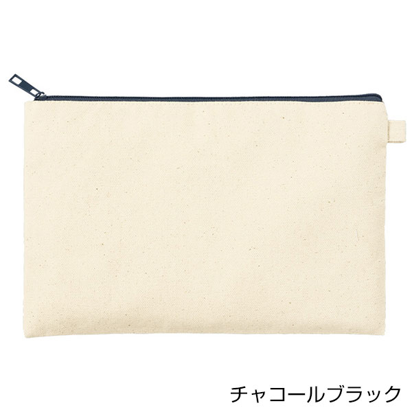 カラーファスナーキャンバスフラットポーチ（M）