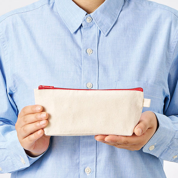 カラーファスナーキャンバスロングポーチ