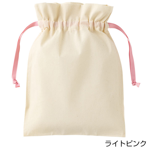 コットンカラーリボン巾着（M）