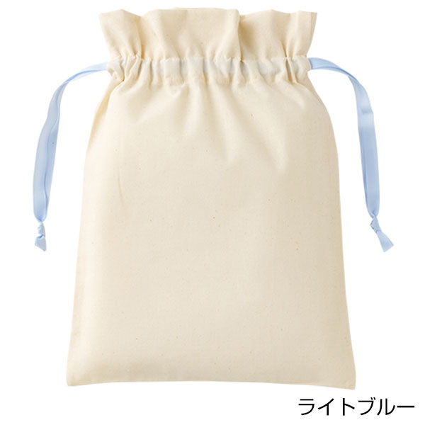 コットンカラーリボン巾着（M）
