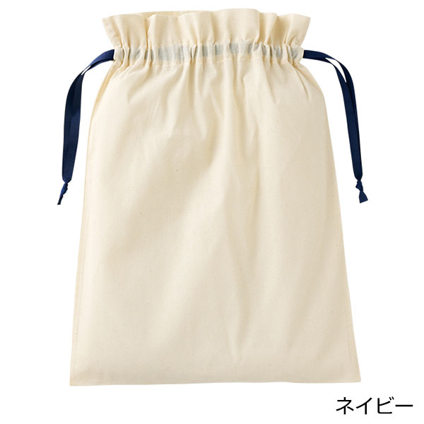 コットンカラーリボン巾着（L）