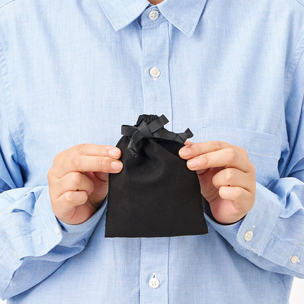 スウェード風巾着（S）