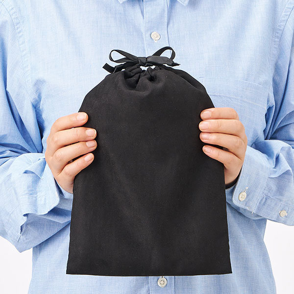 スウェード風巾着（M）