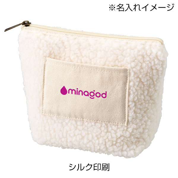 ボア&キャンバスポケットデイリーポーチ