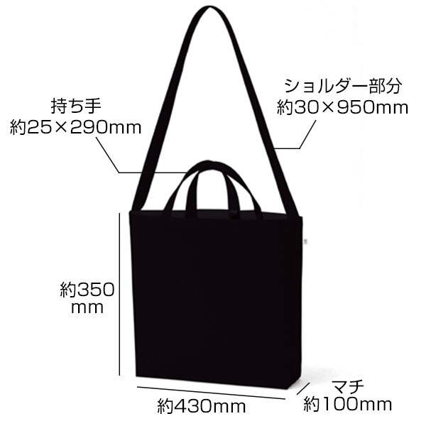 キャンバスWスタイルバッグ　インナーポケット付(カラー)