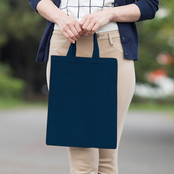 オーガニック厚手コットンA4フラットバッグ