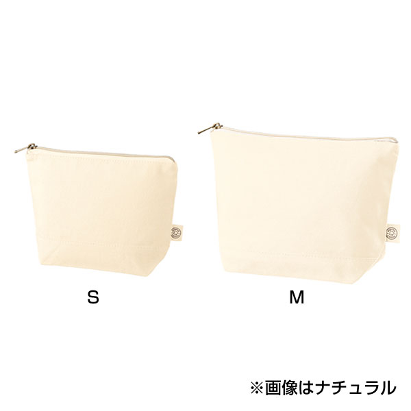 オーガニックコットンキャンバスデイリーポーチ（S）　ナチュラル