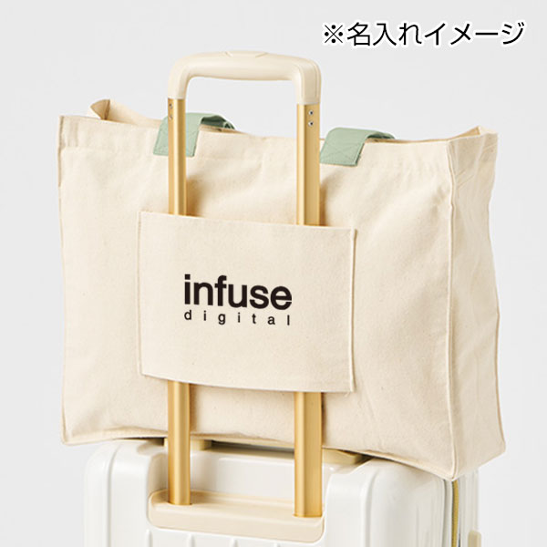 キャンバスカラーハンドルスクエアキャリーオントート