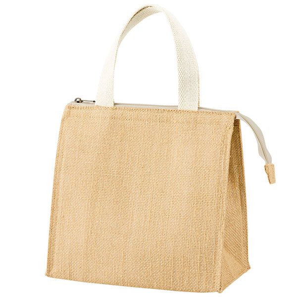 ジュートスクエア保冷トート（S）　ナチュラルベージュ