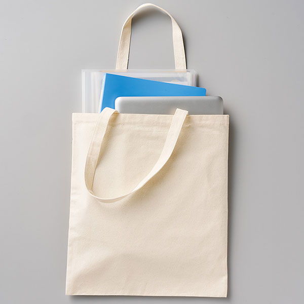 ライトキャンバスフラットバッグ（L）　ナチュラル