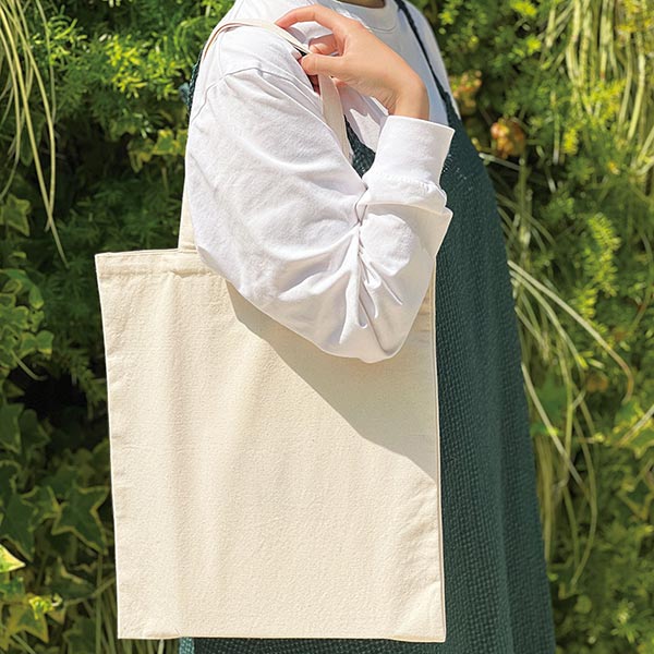 ライトキャンバスフラットバッグ（L）　ナチュラル