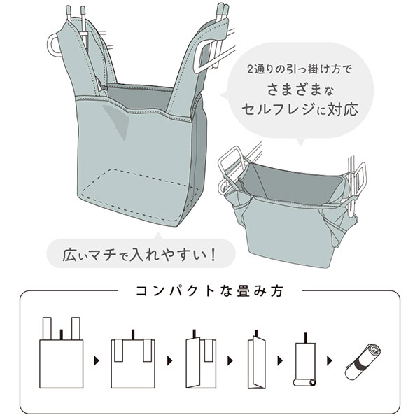 クルリト セルフレジで使いやすいスクエアデリバッグ