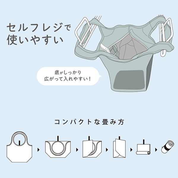 クルリト　セルフレジで使いやすいコンパクトクーラーミニマルシェバッグ