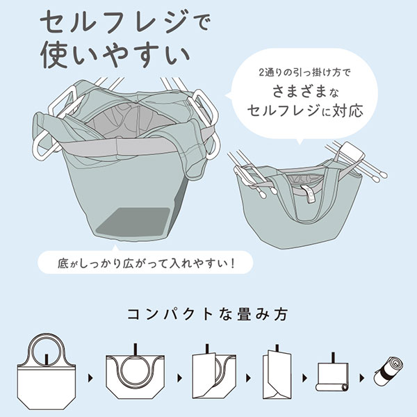 クルリト　セルフレジで使いやすいコンパクトクーラーマルシェバッグ
