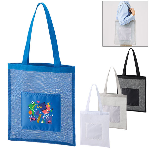 メッシュフラットトート