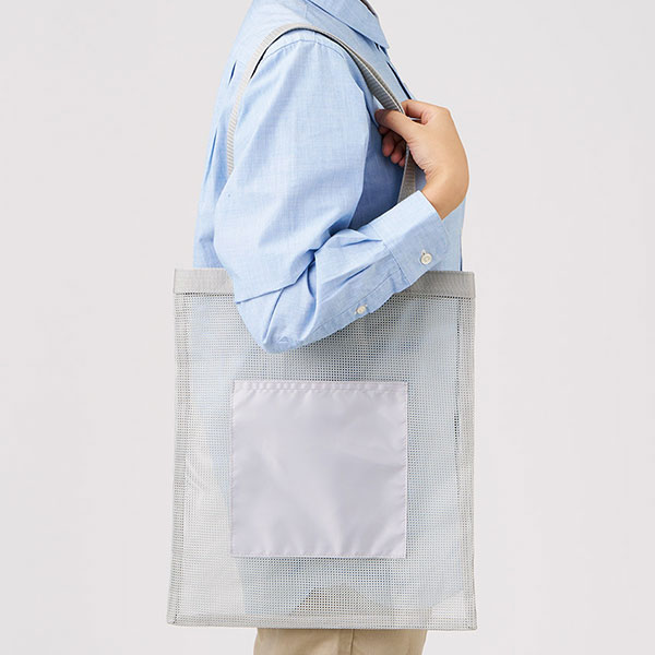 メッシュフラットトート