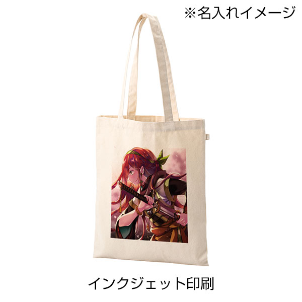 キャンバスフラットトートループ付　ナチュラル