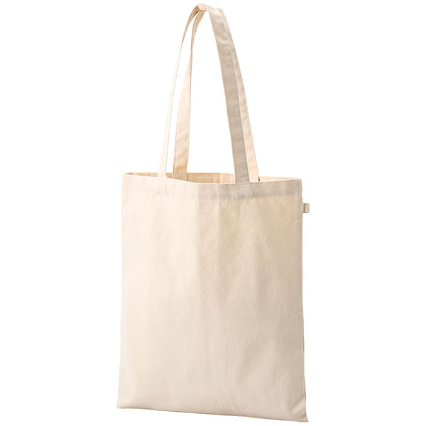 キャンバスフラットトートループ付　ナチュラル