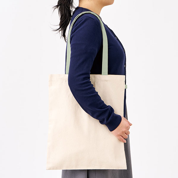 キャンバスフラットトートループ付