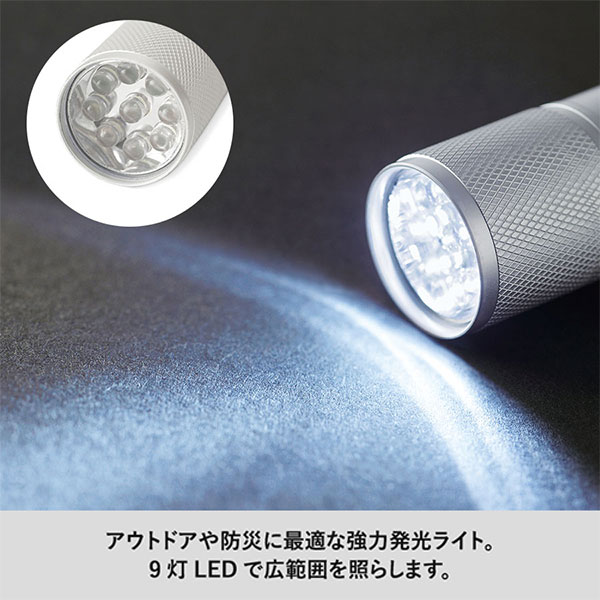 LED9灯カラビナ付ライト