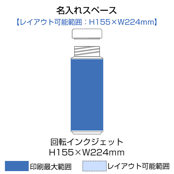 Zalattoシームレスサーモボトル500ml