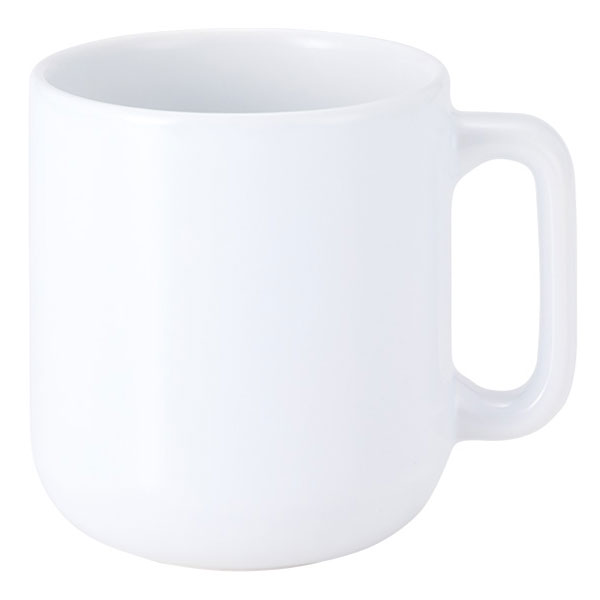 陶器マグストレート　ラウンドボトム　ホワイト