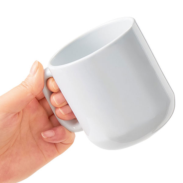 陶器マグストレート　ラウンドボトム　ホワイト