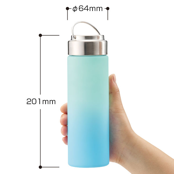 グラデーションハンドルクリアボトル500ml