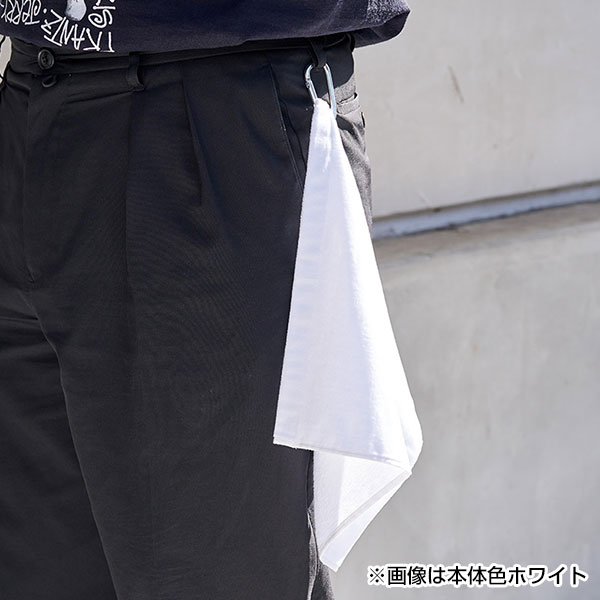プリントしやすいコットンシャーリングカラビナ付ハンドタオル