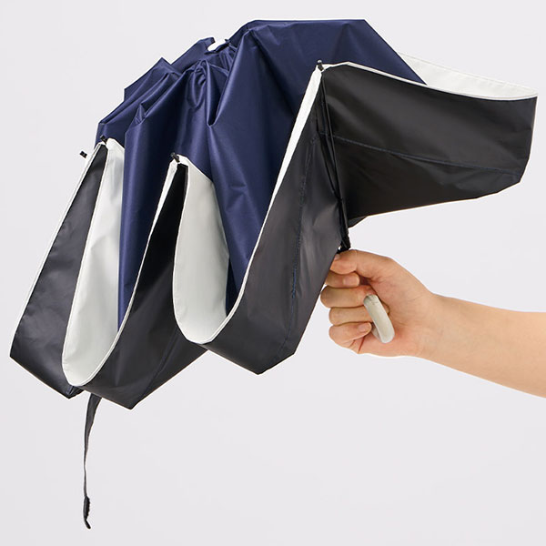 ドーム型ツートーン遮光折りたたみ傘