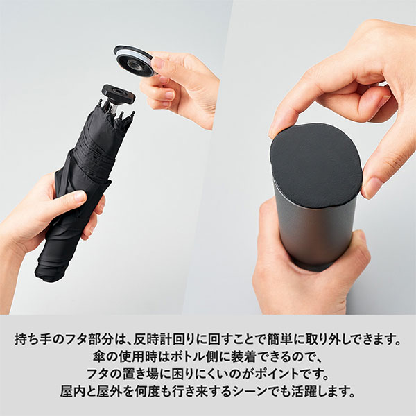 スリムアルミボトルUV折りたたみ傘
