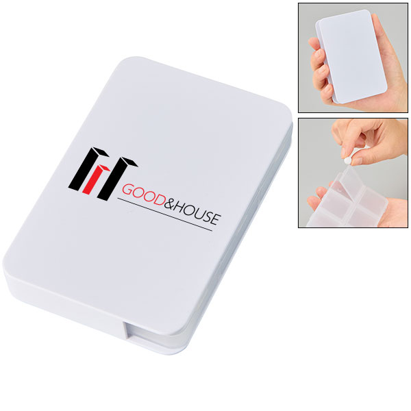 カバー付ピルケース ホワイト