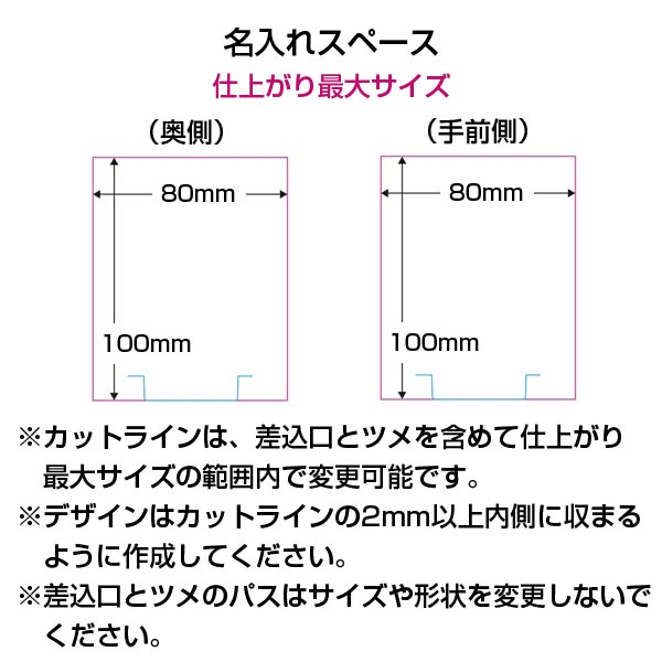 アクリルライティングスタンド六角用プレートS 3mm×2枚