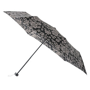 晴雨兼用モノトーン花柄折りたたみ傘