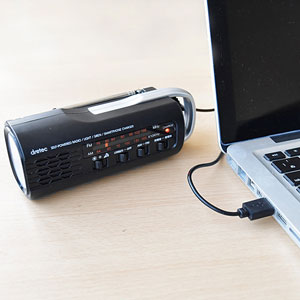 さすだけ充電ラジオライト1台(ブラック)