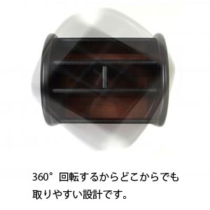 レザー調回転リモコンラック1個(ブラック)