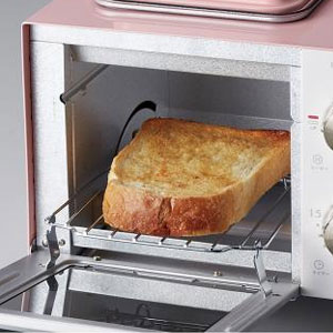 コイズミ　目玉焼きも焼けるオーブントースター1台(ピンク)