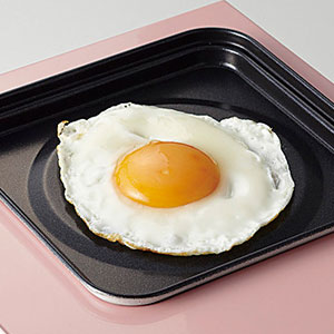 コイズミ　目玉焼きも焼けるオーブントースター1台(ピンク)