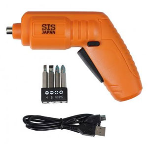 USB充電式電動ドライバー1台(オレンジ)