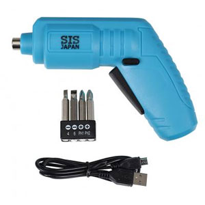 USB充電式電動ドライバー1台(ブルー)
