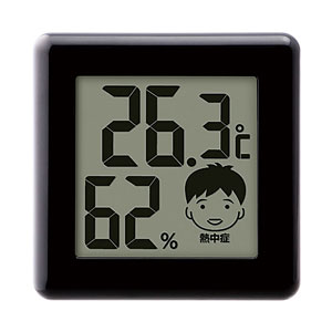 デジタル温湿度計1個(ブラック)