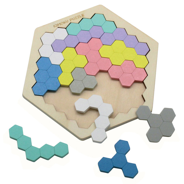 イクモク木製知育パズル　六角形