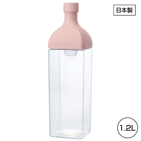 HARIO　冷水筒カークボトル1.2L1本(スモーキーピンク)