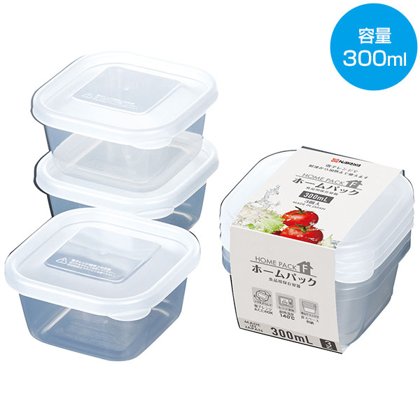 ホームパック300ml3個組(クリア)
