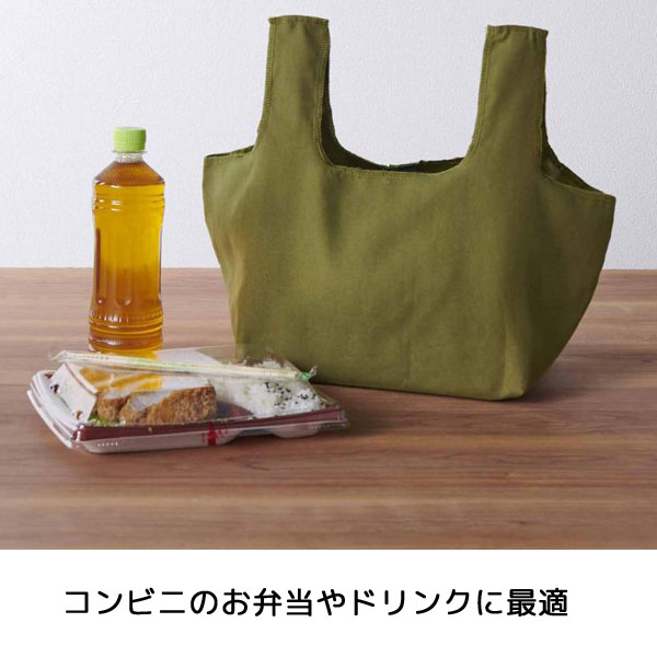 スエード風　コンビニエコバッグ(オリーブ)
