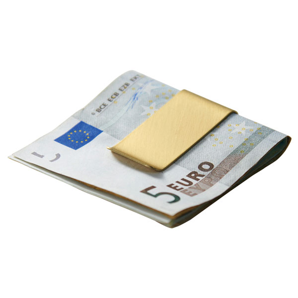 金色のマネークリップ