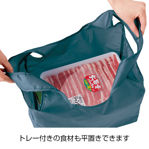 eTONE　ポーチ付きマチ広バッグ(ブルー)