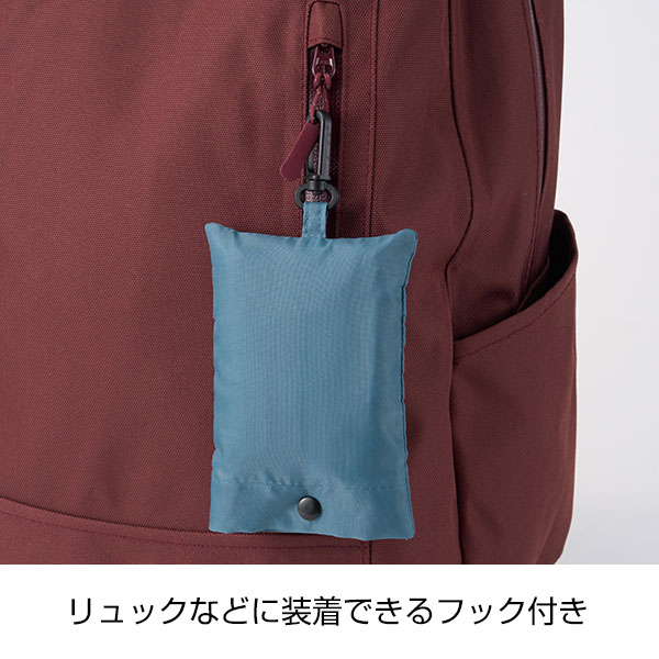 eTONE　ポーチ付きマチ広バッグ(ブルー)