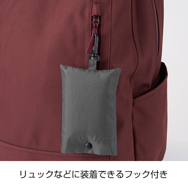 eTONE　ポーチ付きマチ広バッグ(グレー)